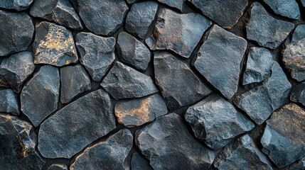 Obraz premium Textured Black Stone Surface Pattern with Intricate Natural Details, Perfect for Backgrounds