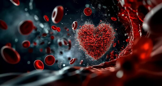 Cholesterol Blockage in Blood Vessel