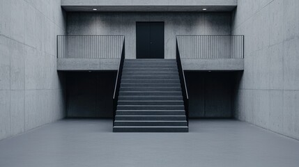 Modern Concrete Staircase Interior
