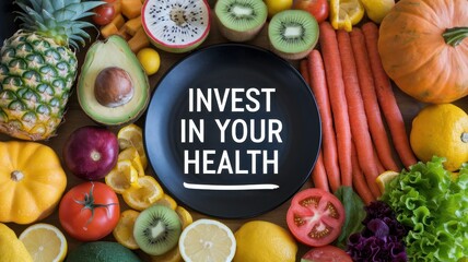 Invest in Your Health: A Vibrant Display of Nutritious Foods