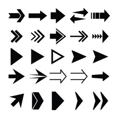 Set of arrows, arrows different. Arrow icon. Modern simple arrow. Different Arrows on flat style for web design or interface.