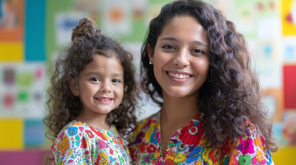 Supportive initiatives for hispanic single mothers empowerment and education, Mother's Day concept