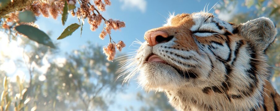 Embark on a learning journey where a serene tiger embodies knowledge, guided by a bilingual AI tutor analyzing sentence structures to deliver real-time grammar and translation assistance Unleash your