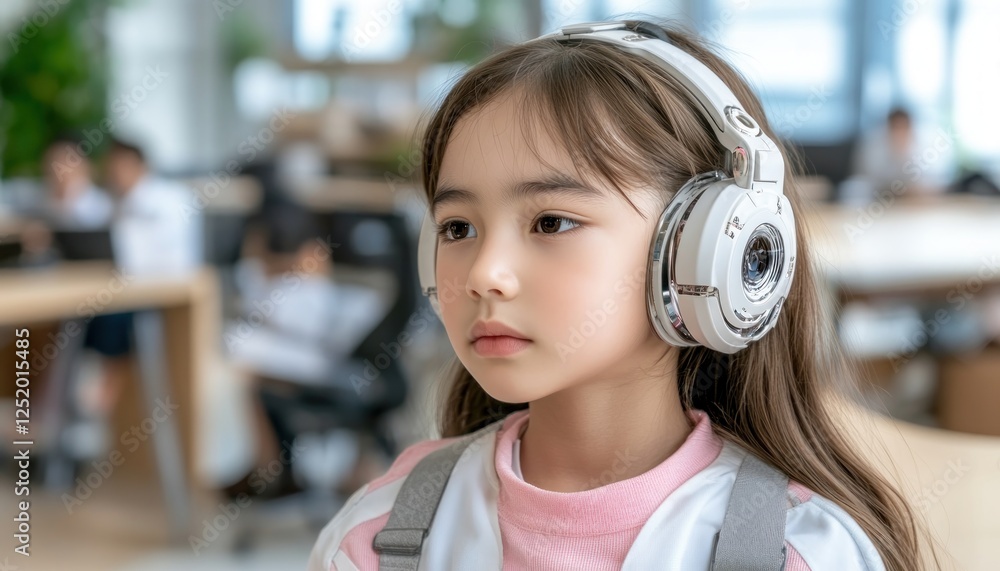 Poster engage in next-gen learning with an ai-driven tutoring session visualize a young student immersed in