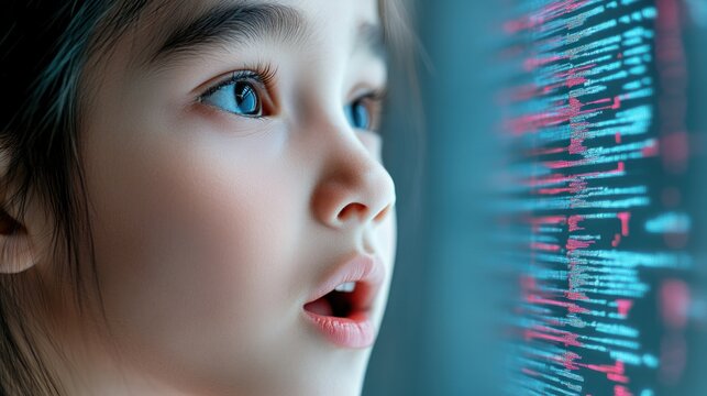 Empowering Young Minds A young professional utilizes voice-activated AI for effective research, embodying the smart learning concept and embracing digital literacy Explore the boundless realm of