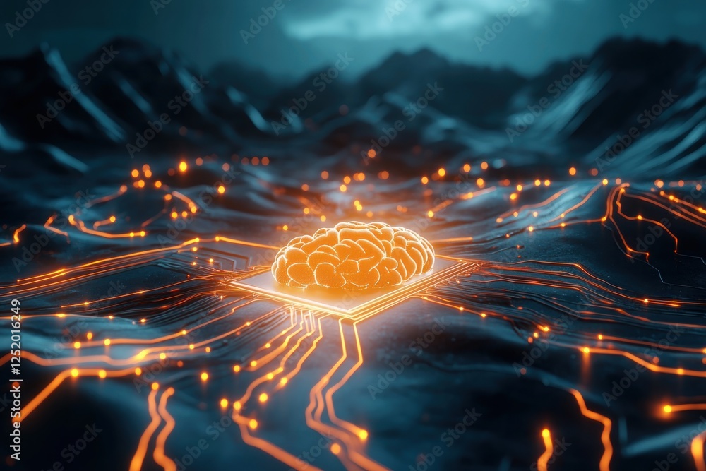 Poster explore the future of education with advanced ai learning digital brain interface transferring knowl