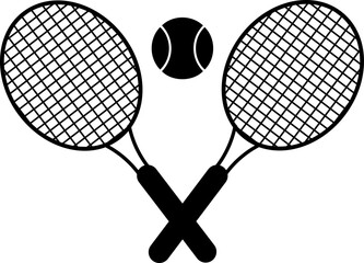 tennis racket and ball silhouette vector file svg sport beautiful design
