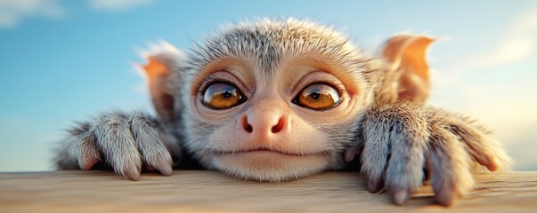 Imagine an adorable, fluffy creature, a symbol of eager learning, using a Digital voice assistant to refine pronunciation skills This fluffy animal demonstrates how technology facilitates seamless