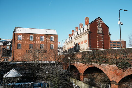 Altrincham, United Kingdom - 10 January, 2025 : City centre of Altrincham Manchester.