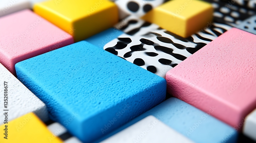 Aufkleber colorful textured blocks create an abstract pattern