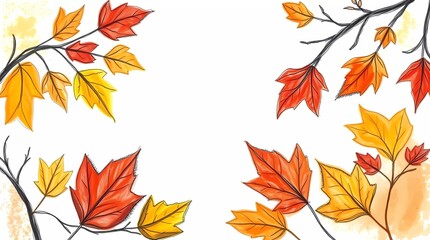 autumn leaves vector illustration