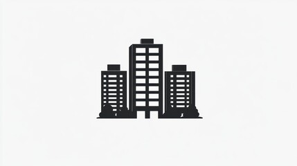 Fototapeta premium City Buildings Silhouette, Urban Landscape, Vector Graphic, Simple Illustration