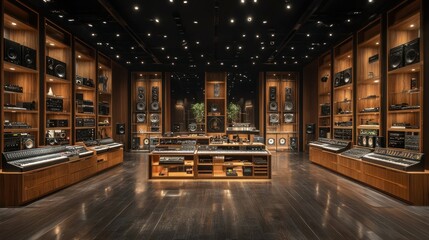 Luxury Audio Showroom  Vintage Equipment Display