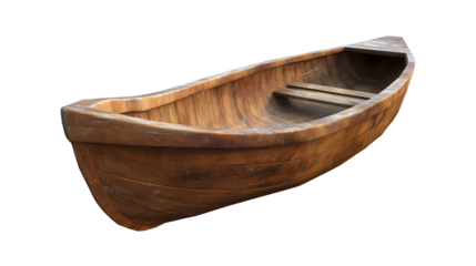 old wooden boat isolated png transparent background