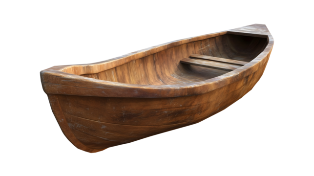 old wooden boat isolated png transparent background - Powered by Adobe