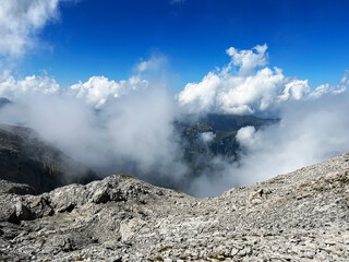 Beautiful photogenic clouds over the Uri Alps massif in the Swiss Alps, Melchtal - Canton of Obwalden, Switzerland (Kanton Obwald, Schweiz)