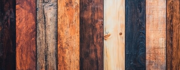 Rustic Wood Texture Colorful Vertical Planks Background