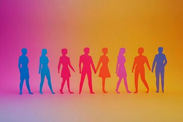 Colorful People Walking Together in Unity1