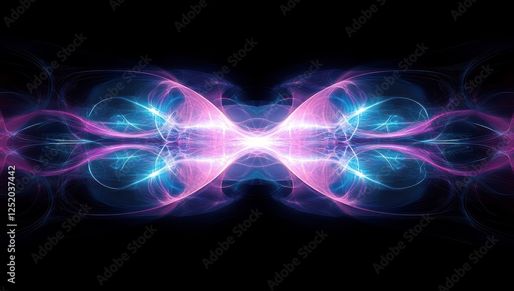 Poster abstract glowing wave pattern with dynamic swirls of vibrant colors creating a mesmerizing visual ef