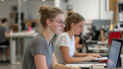 Community workshop for accessible tech development modern office people focused collaborative environment