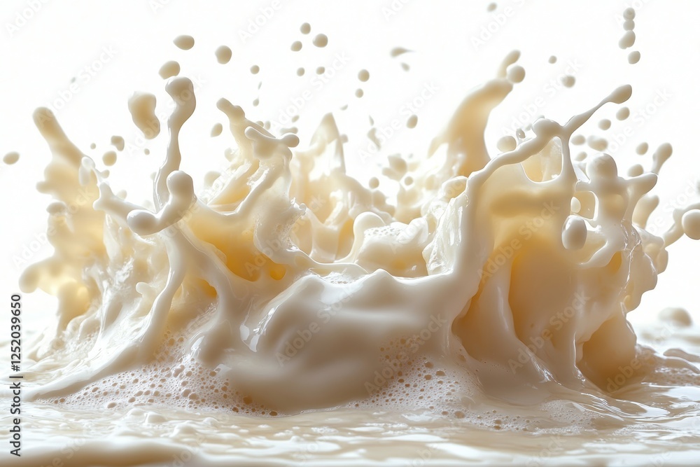 Aufkleber a dynamic splash of milk creating an artistic and fluid visual effect.