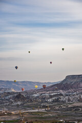 hot air balloon over the cappadocia, nevsehir