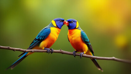 Fototapeta premium blue and yellow macaw