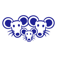 3 Mice Family Child Mom Dad Parents Sweet Mother Design Lover Art Vector Illustration Card T-Shirt Poster Sticker Graphic Print Decorative Drawing Isolated Logo Decoration Symbol Creative Cool Style
