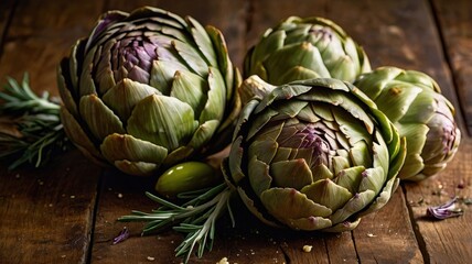Fototapeta premium Marinated Artichoke Hearts in Golden Olive Oil: A Homemade Mediterranean Delight