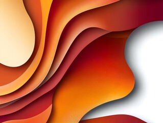 Abstract Autumnal Swirls:  A captivating abstract image featuring layered, swirling forms in warm autumnal hues of orange, red, and beige, creating a dynamic and visually rich composition. 