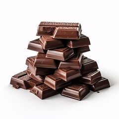 Fototapeta premium a stack of chocolate bars