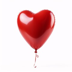 a red heart shaped balloon