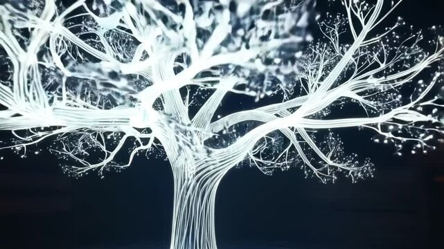 ,A glowing, high-tech tree shaped like a human brain grows from an open book, symbolizing intelligence, knowledge, and the power of education,