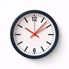 a clock with a red hand