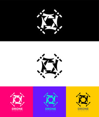 Drone Photography Logo Design Abstract, Modern, Versatile, Colorful, Four Variations