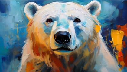 &Ouml;lgem&auml;lde Eisb&auml;r