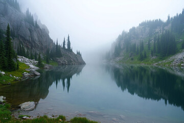 lake in mountains