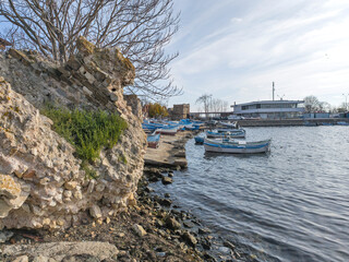 Fishing boats at the port of Nessebar, Bulgaria