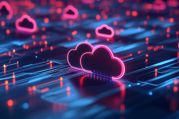 red heart on black background