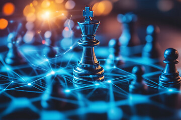 chess pieces on the board