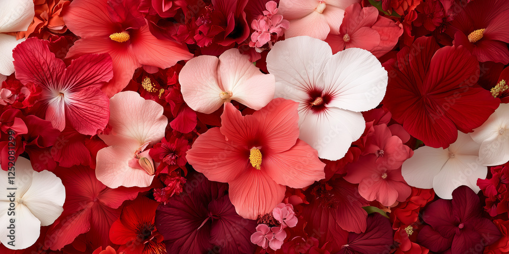 Poster Colorful Arrangement Of Mixed Flowers