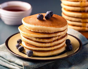 stack of fluffy pancakes