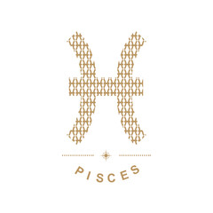 Obraz premium Pisces Unique Zodiac Sign Design for Astrology Lovers