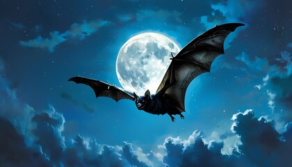 Fototapeta premium bat on the moon