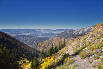 Box Elder Peak Hiking Trail, American Fork Canyon. Uinta-Wasatch-Cache National Forest, Wasatch...