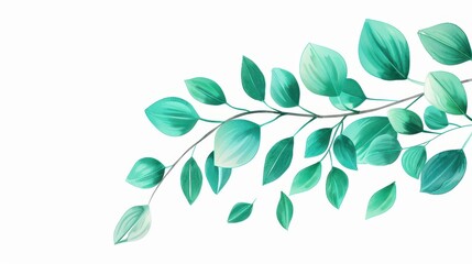 Elegant eucalyptus leaves create a minimalist frame, perfect for a simple wedding invitation design in soft watercolor style.