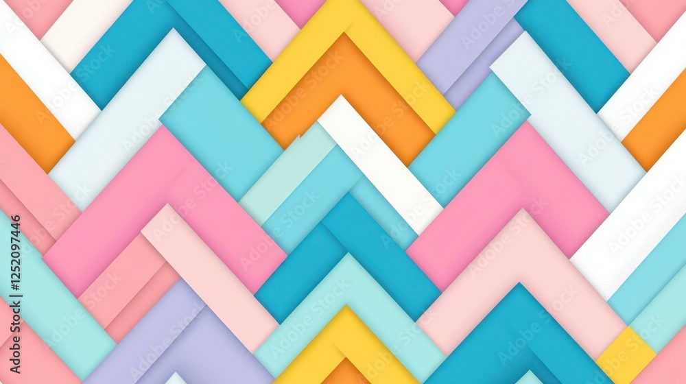 Poster discover a vibrant silk pattern featuring a seamless chevron design, perfect for adding a pop of col