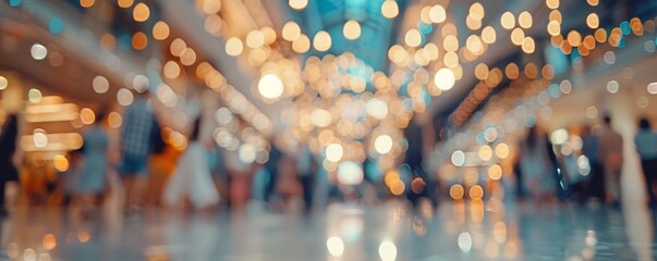 a blurry image of a building with many lights