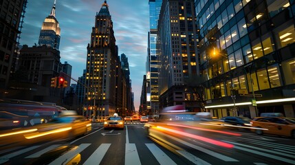 a city street with cars and buildings