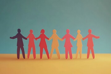 Colorful Paper Chain People Unity Connection